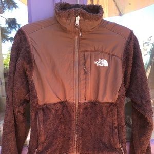 North Face Brown Fleece Jacket Womens Size XS